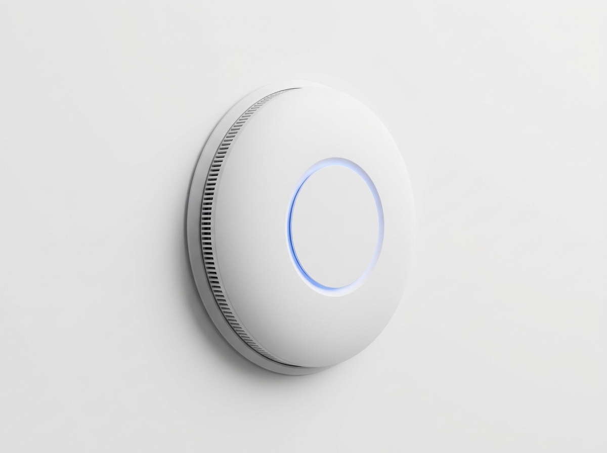 Modern ceiling-mounted enterprise Wi-Fi 6/6E wireless access point