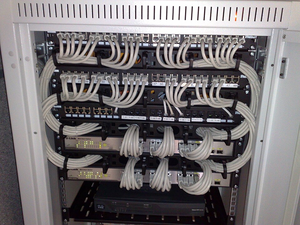Enterprise rack-mounted PDU power strip and server rack shelf